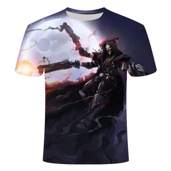 2020. gada Spēļu Spēli Overwatch 3DT Krekls Vīriešu Modes Spēļu Kaujas Vīriešu T-krekls 3D Modeli Druka lielformāta 3D Drēbes