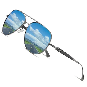 AOFLY ZĪMOLA DIZAINA Izmēģinājuma Saulesbrilles Vīriešiem Polarizētās Metāla Rāmis Anti-Glare Spogulis, Objektīvs 2020. Gadam, Modes Zvejas Saules Brilles Vīriešu UV400