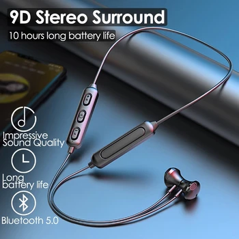 Magnētiskā Bezvadu Bluetooth 5.0 Neckband Austiņas Stereo Sporta Austiņas, Brīvroku Earbuds Austiņas Ar Mic Visiem Telefoniem