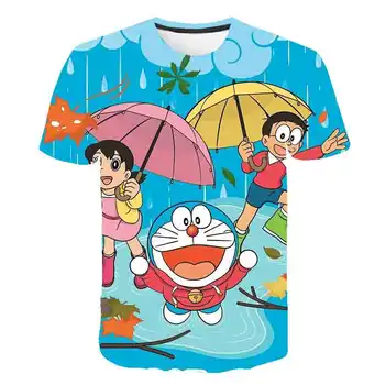 Japānas Anime Doraemon Zēnu T Krekls Bērniem Cute Zils T Komiksu Stāsts, Bērnu Apģērbs Bērnu, Meiteņu Drēbes, Krekls Streetwear