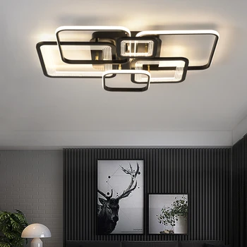 Mūsdienu LED Lustras, lai dzīvojamā istaba guļamistaba spīdumu de plafond Zelta Black LED Griestu Lustras apgaismojums guļamistabā mājas