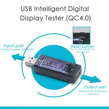 LCD USB Detektoru USB Voltu Strāvas Spriegumu Ārsts Lādētāja Jauda Testeri Skaitītājs Voltmetrs Ammeter Power Bank Plug