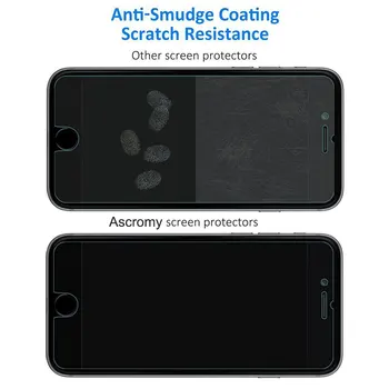 Ascromy 10PCS / Daudz Apple iPhone 8 7 6 6S 5 5S SE XR XS 5C X 10 Ekrāna Aizsargs, Rūdīts Stikls Aizsardzības Plēves verre trempe
