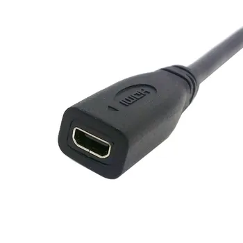 HDMI Vīriešu Micro HDMI Female, Kabeļa D Tips Micro HDMI Ligzda Sieviešu HDMI Vīriešu Adaptera Kabeli, lai Planšetdatoru un Mobilo Telefonu 0.2 m