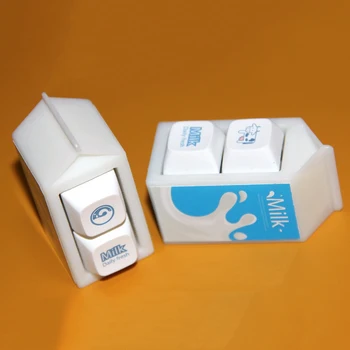 Jaunu Arrivial Tastatūras Īsceļu Taustiņu 2Keys Makro Pielāgot DIY USB Piena Kārbas, Pienu tēma Karstā mijmaiņas Mini Mehāniskās Keybad Logu/Mac