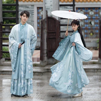 Ir 2021. Seno Ķīniešu Vintage Hanfu Apģērbs Pāriem, Kostīmu Pieaugušo Karnevāla Tērpu, Masku Vīriešu/Sieviešu Plus Izmērs 3XL