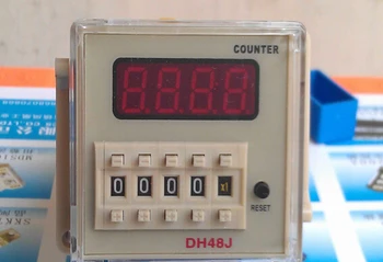 220VAC ciparu kopa counter relejs 1-999900 LED displejs, 11 pin paneļa uzstādītas DH48J-A SPDT par formatīvo numuru letes