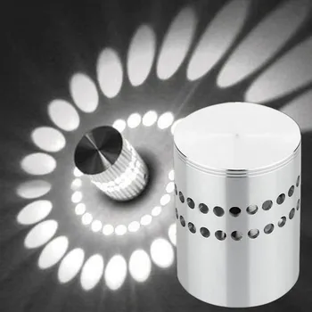 Nakts Gaisma LED Spirāli Caurumu Sienas Lampas Virsmas Instalētu LED Gaismas Gaismeklis, Gaismas Mājās, Alumīnija Sienas Lampas 2019