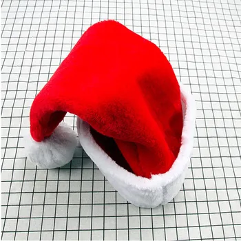 Ziemassvētku Cepure Luksusa augstas kvalitātes Ziemassvētku cepuri Biezs silts Caps Pieaugušo Bērnu Klp Ziemassvētku Vecīša Cepures Puse Rotājumi Mājās