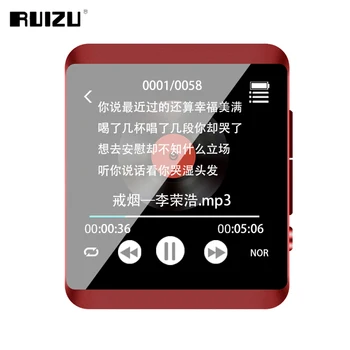 RUIZU M5 Mini Clip Bluetooth, MP3 Atskaņotāju ar skārienekrānu Portatīvo 8 GB, 16 GB MP3 Atskaņotājs ar FM Ierakstīšana,E-Grāmatas,Pedometrs