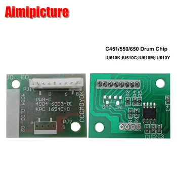 C451 C550 C650 Drum Unit Čipu IU610 BK, C, M, Y, par Konica Minolta bizhub Kopētāju image Drum reset chip 1set bezmaksas piegāde