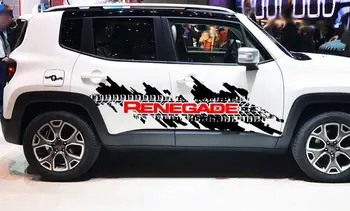2gab JDM Uzlīmes Problemātisko Riepu Splash Grafiskais Vinila Decal Uzlīmes Pusē Chrome Auto Uzlīmes un Vinila Decal Jeep Renegade
