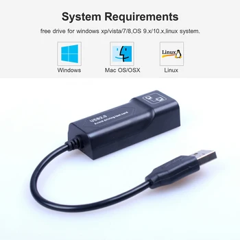 USB Ethernet Adapteris Tīkla Karte USB Lan Mini Tīkla Adaptera USB, lai RJ45 10/100 Mbps Lan USB RJ45 Kartes Mac DATORU, Klēpjdatoru