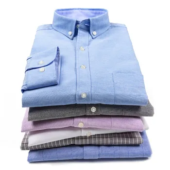 2020. gada Rudenī Jaunu Biznesa Gadījuma Oxford Vērpšanai Krekls Vīriešu Slim garām piedurknēm Cietā Ne-dzelzs Kreklu apdruka Vīriešu Apģērbs