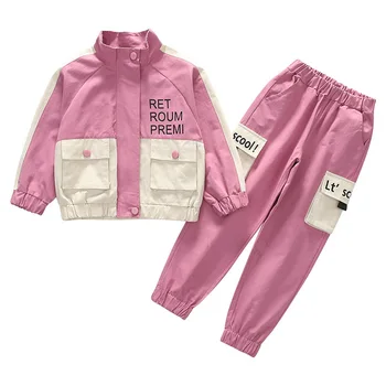 Bērniem Kostīmu Pusaudžu Meiteņu Apģērba Komplekts 2020. Gadam Pavasara ArmyGree Blūze Bikses, Uzvalks Skolas Meitenes Tracksuit Bērniem Drēbes, Uzstādīt 10 12 Gadiem