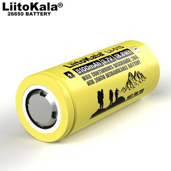 Lii-51S 26650 akumulatora enerģiju 20a, atkārtoti uzlādējams litija akumulators 3,7 v 5100ma lukturīti iekārtu, bateriju Jauda banka