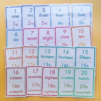 20pcs Baby1-20 Numurs angļu valodas apmācības Vārdu Kāršu Spēles Montessori Bērnu Flash Karšu Izglītojošas Rotaļlietas Bērniem bērniem