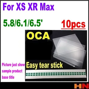 10pcs OCA Optisko Skaidru Līmi Apple iPhone X XR XS Max Dubultā Sānu Uzlīmes LCD displeja Stikla Daļas Remonts ar viegli saplēst