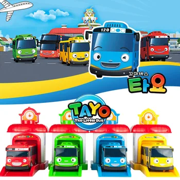 1Pc Karikatūra Kaunināt Maz Autobusu Rotaļu Auto Araba Oyuncak Garāža Automašīnu Rotaļlietas korejas Anime Modelis Autobusu Rotaļlietas Bērniem Zēns, Brinquedo
