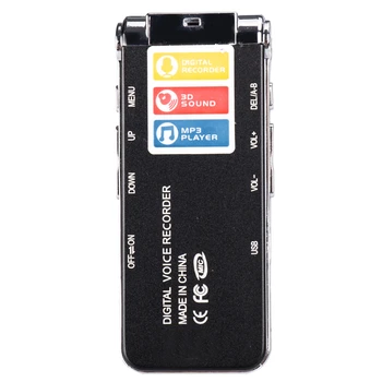 8GB Digitālo Diktofonu USB Lādējamu Diktofons, MP3 Ierakstu Atskaņotāja Skaņas Ieraksts Tērauda Portatīvo Mājas Birojs