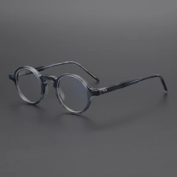 Acetāta Apaļas Brilles Rāmis Vīriešu, Vintage, Retro Pilna Brilles Sievietēm Optisko Receptes, Briļļu Rāmji, Skaidrs, Briļļu Oculos