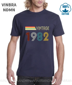 Vintage 1982 Oriģinālās rezerves Daļas, T krekli vīriešu Retro Dzimuši 80.gados T-krekls 38. Jubileja, dzimšanas gadu dzimšanas dienas dāvanu Tee kreklu Camisetas