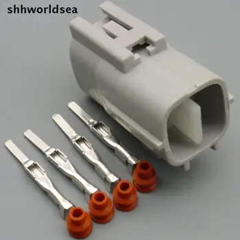 Shhworldsea 5/30/100sets 2.2 mm 4pin male universal 4 veidu skābekļa sensora spraudni 2JZ A/C 4P Savienotājs gadījumā, Toyota
