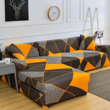 Ģeometrisko Modeli, Sofa Cover Stiept Elastīgs Dīvāns Attiecas uz Dzīvojamās Istabas Dīvāna Pārsegs Stūrī, L formas, nepieciešams iegādāties 2 gabali, kas aptver