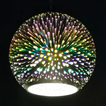 Ziemeļvalstu 3D Apaļas Stikla Kodināšana Abažūrs Kulons Lampu Radošā Vienu Galvu LED Karājas Gaismas, Restorāns, Bārs, Viesnīca, Birojs, Kafejnīca