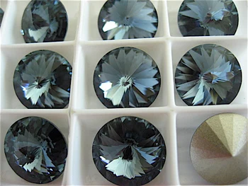 100pcs/daudz Montana Krāsu 8mm,10mm,12mm,14mm,16mm,18mm,20mm Ķīnas augstākās Kvalitātes Kārta Iedomātā Akmens Rivoli stikla pērlītes