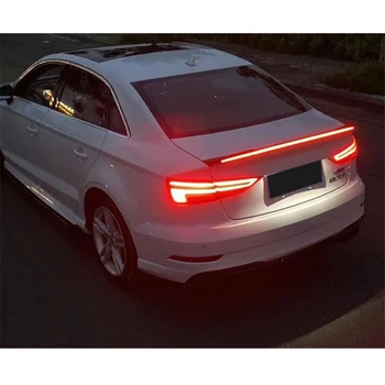 CEYUSOT Audi A3 S3 RS3 Sedans LED Bremžu Lukturi Spoileris Piederumu-19 ABS Automašīnas Bagāžnieka Melns Spoilers Spārnu, Asti A3 8V GT Style