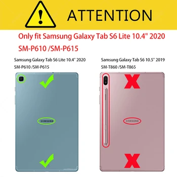 EVA Bērniem Drošu Roku, Plecu Siksniņa, Vāciņš Stand Case for Samsung Galaxy Tab S6 Lite 10.4