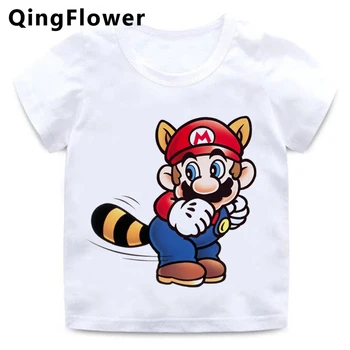 Mario Bros, Mario t t krekls top meitenes bērniem zēni Anime vasaras jauki apģērbi