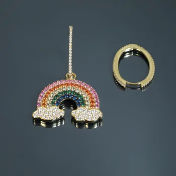Šarmu Modes Jewlery Zīmola Rainbow Kulons Auskari Kāzu Piliens Auskari Dāvana Sievietēm-Dāmas-Bezmaksas Piegāde