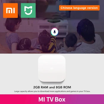 Sākotnējā Xiaomi MI TV Kastē, kas Baltās, Melnās Ķīniešu valoda 4.C 4K TV Cortex-A53 Četrkodolu 64 bitu 1G + 8G 2.4 G WiFi Set Top Box