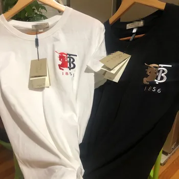 Ir 2021. jaunu modes vasaras kokvilnas cietā t-krekli vīriešiem un sievietēm mīļotājiem atpūtas kokvilnas ar īsām piedurknēm T-krekls S - 5XL
