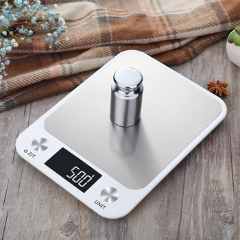 AJY CX-2018 Jaunas Nerūsējošā tērauda Platforma slim Digital Virtuves Mēroga 5kg/1g LCD displejs Pārtikas svaru skalas