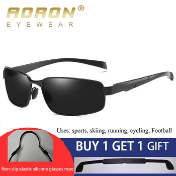 AORON Polarizētās Saulesbrilles, Vīriešu Brilles Sporta Braukšanas Saules Brilles Anti-UV Anti-Glare Alumīnija Magnija Rāmis Sabiedrība Brilles