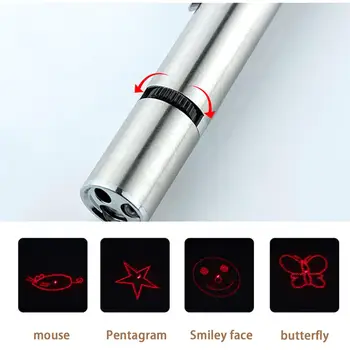 Multi-funkciju Mini Lukturītis UV Gaismu, Lāzeru Gaismas 3 in 1 USB Uzlādējams Nerūsējošā Tērauda Pen Gaismas Kempings