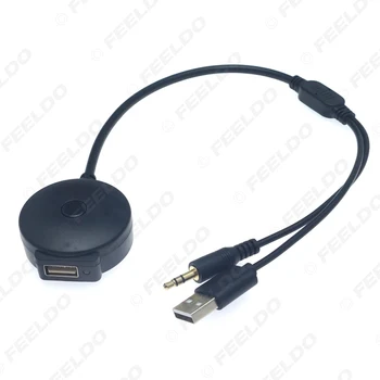 FEELDO 1PC Auto Bezvadu Bluetooth Modulis Uztvērējs, 3,5 mm AUX Jack & USB Mūzikas Adapteris AUX Kabelis Priekš BMW Mini Cooper Komplekts #FD6260