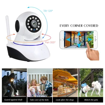 Smart Dzīves Nakts Redzamības Wifi IP Kamera, 720P, 1080P Mini Iekštelpu Bezvadu Drošības Mājās CCTV Novērošanas Kamera 2MP 1MP