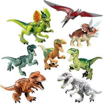 Jauna Jurassic Dinozauru Rainforest Dzīvniekiem DIY Bloki Dinozauri Mini Modeļiem, Celtniecības Bloki, Ķieģeļi Mazulis Dino Rotaļlietas Bērniem