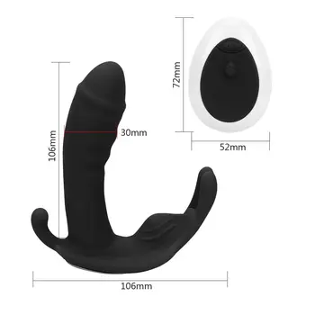 OLO Valkājamas Tauriņš Dildo Vibratoru Vibrējošais Biksītes 10 Ātrumu Klitora Stimulators G Spot Seksa Rotaļlietas Sievietēm, Tālvadības pults