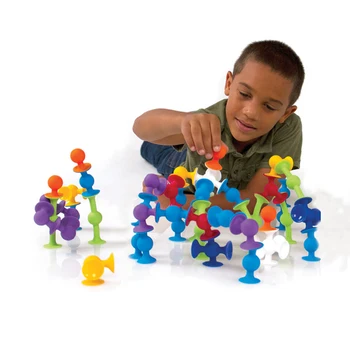 Bloki Bērniem DIY Mīksto veidot Jaunas Pop Squigz Sūcējs Smieklīgi Silikona Bloka Modelis Celtniecības Rotaļlietas, Radošas Dāvanas Bērniem Zēns