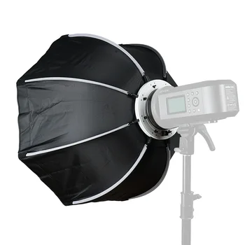 55cm Portatīvo Bowen Mount Astoņstūra Umbrella Softbox Foto Studija GODOX Zibspuldze DE300 400 SK400 II Āra Fotogrāfija Soft Box