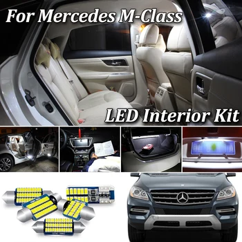 Baltās Canbus led Auto salona apgaismojuma Komplekts Mercedes Benz M ML Klases W163 W164 W166 AMG LED salona apgaismojuma (1998-2011)