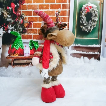 Ziemassvētku Brīvdienu Puse Dekorācijas, Lelles ar Teleskopiskās Kājas Home Hotel Rotājumi, Jaunā Gada Dāvanas Santa Claus Lelles Santa/Snowm