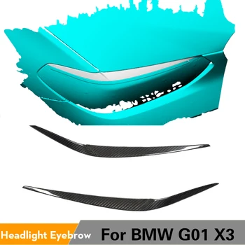 Auto-stils Aksesuāri 2018 2019 BMW G01 X3 Oglekļa Šķiedras priekšējo Lukturu Uzacu Plakstiņa Vāka Aizsargs Apdares Uzlīme