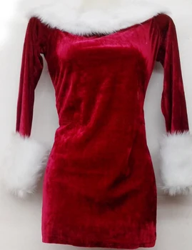 Plus Lieluma Jaunais Gads Ziemassvētku Kostīms Sievietēm Sarkanā Sexy Kleita Pieaugušo Sieviešu Modes Cosplay