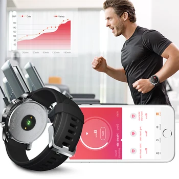 LEMFO T3 PRO Smart Skatīties Vīrieši asinsspiediens, Sirdsdarbības Duālā Laika Bluetooth Darbības Tracker Sporta Smartwatch IOS Android